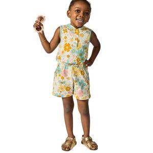 NWT Finding Foxtale Wildflowers Romper Swim Coverup Sz 7 Retro 70s Floral Summer